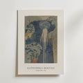 Katsushika Hokusai Amida Falls 1834 Poster – med passepartout
