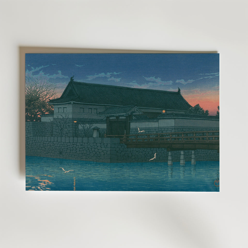 Hasui Kawase Hirakawa Gate 1930 Poster – utan passepartout