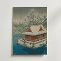 Hasui Kawase Inokashira in Snow 1928 Poster – utan passepartout
