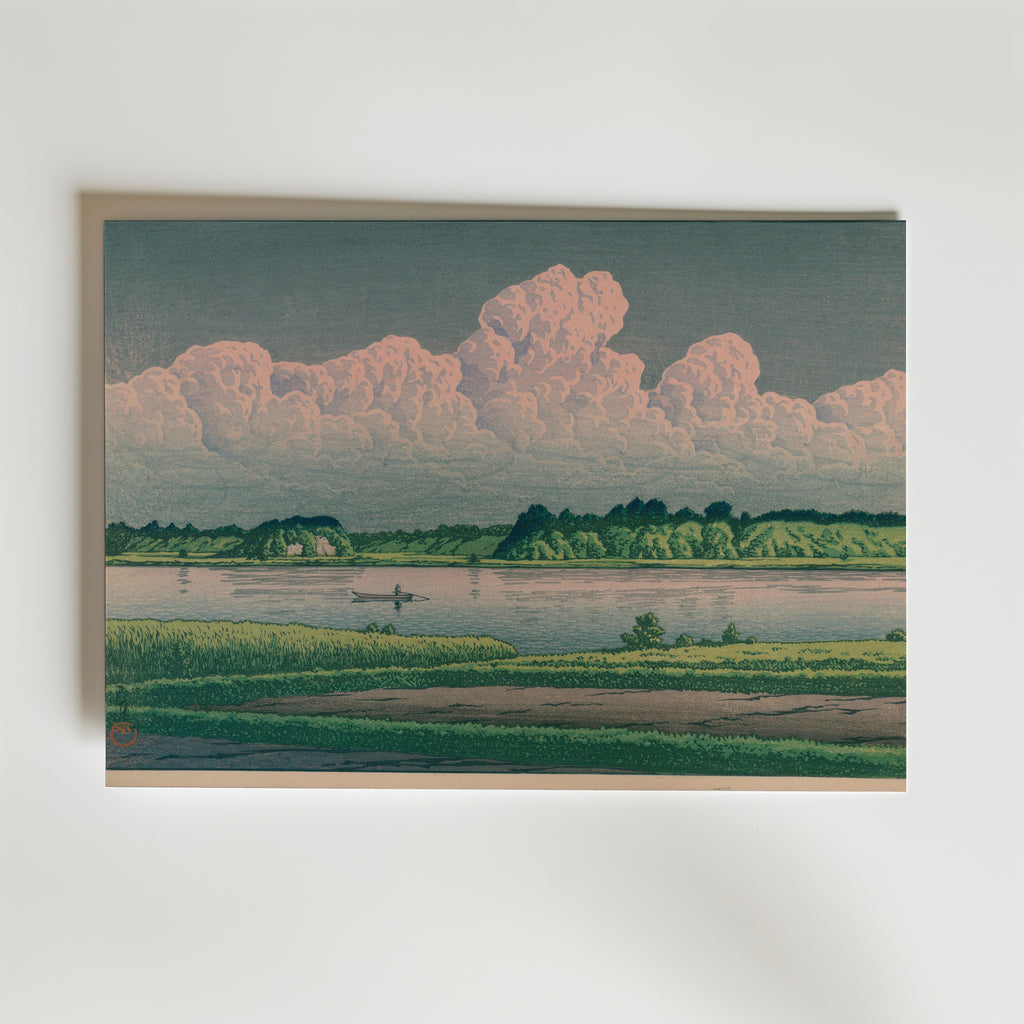 Hasui Kawase Lake Teganuma 1930 Poster – utan passepartout