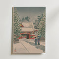 Hasui Kawase Snow at Hie Shrine 1931 Poster – utan passepartout
