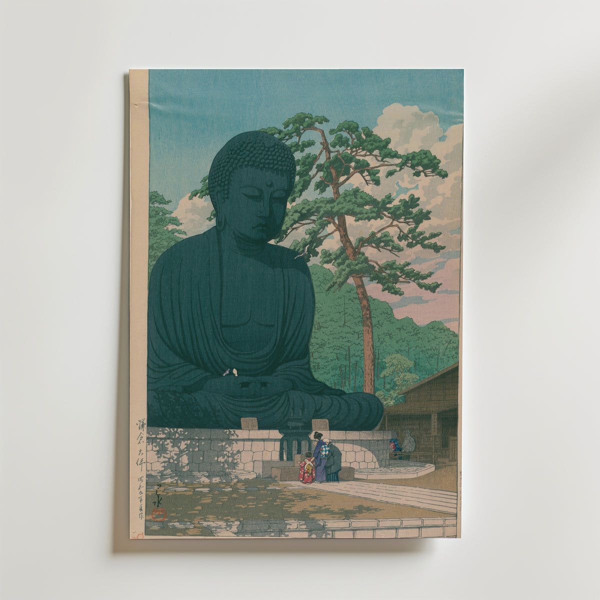 Hasui Kawase The Great Buddha Kamakura 1930 Poster – utan passepartout