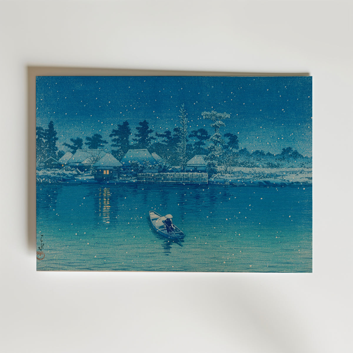 Hasui Kawase Ushibori 1930 Poster – utan passepartout
