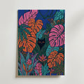 Hidden Cat Jungle Poster – canvas utan passepartout