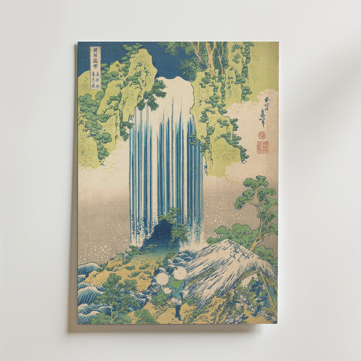 Katsushika Hokusai Yoro Waterfall in Mino Province 1832 Poster – utan passepartout