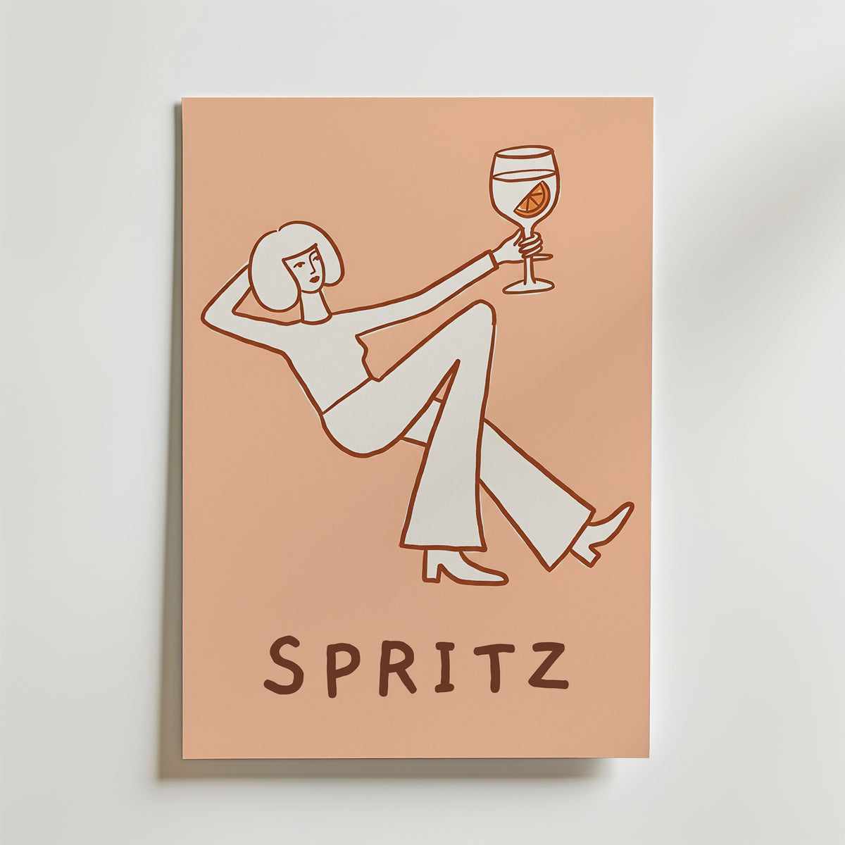 Peach Spritz Lounge Poster – utan passepartout