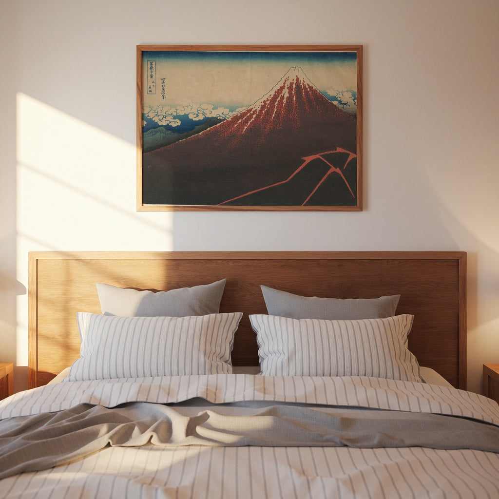 Katsushika Hokusai Thunderstorm Beneath the Summit 1831 Poster – i rum 1