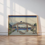 Katsushika Hokusai Under Mannen Bridge at Fukagawa 1831 Poster – i rum 1