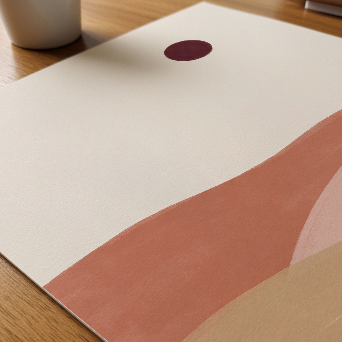 Desert Dawn Poster – närbild på papper