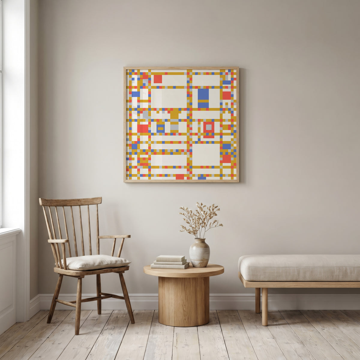 Piet Mondrian City Boogie Poster – inramad 3