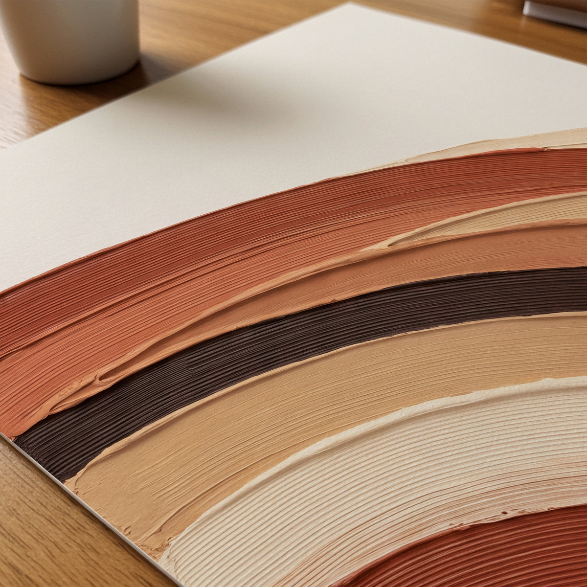 Terracotta Dune Poster – närbild på papper