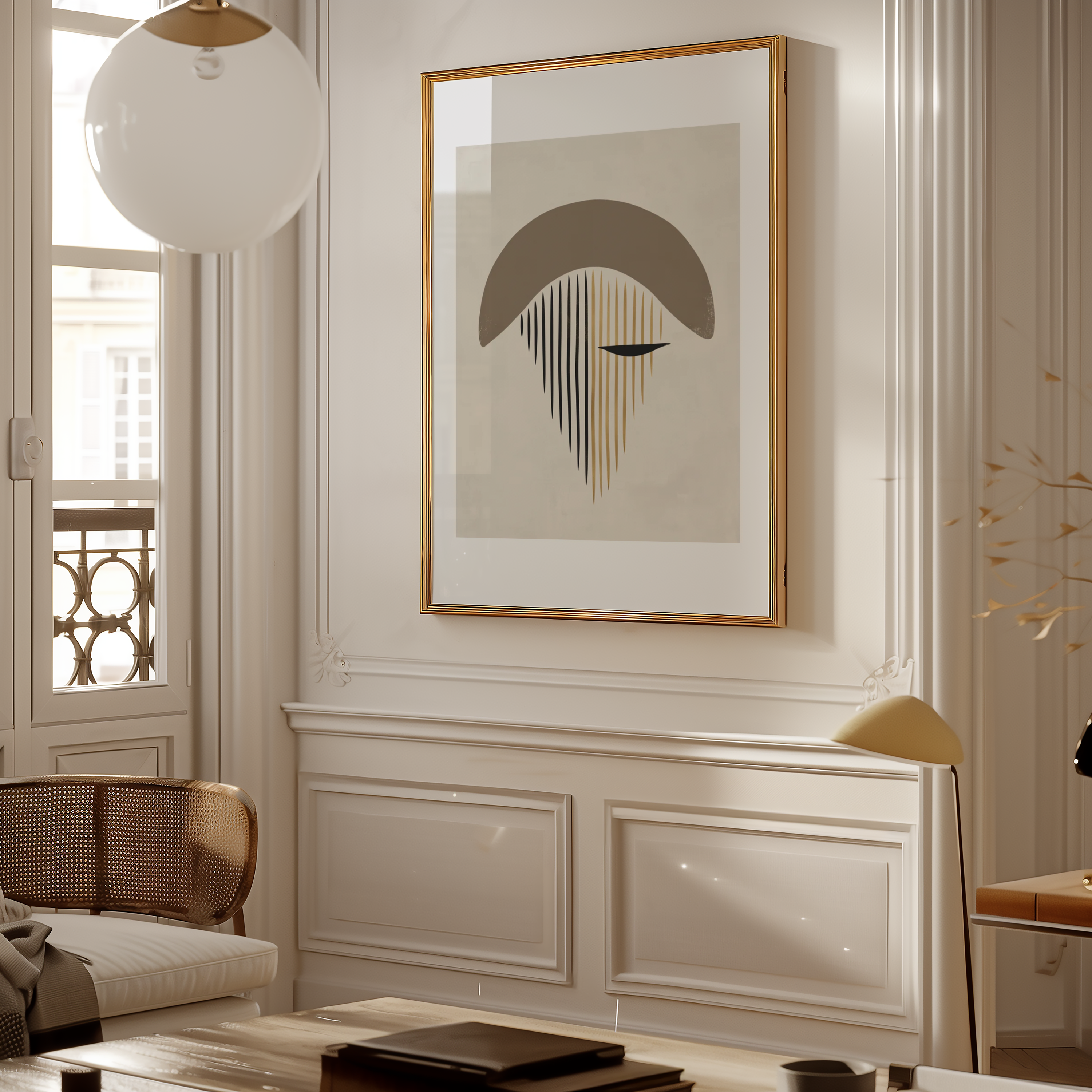 Mockup av Whispering Eye affisch på vägg – köp enkelt hos Bozetto i hög kvalitet