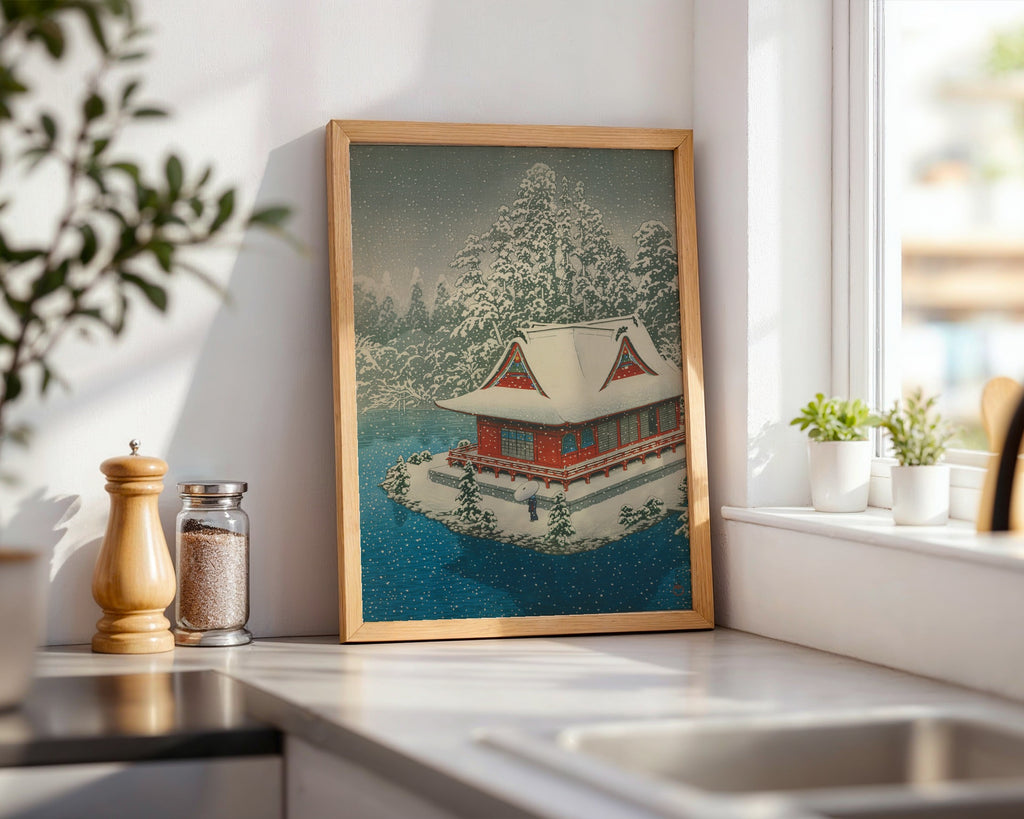 Hasui Kawase Inokashira in Snow 1928 Poster – i rum 2