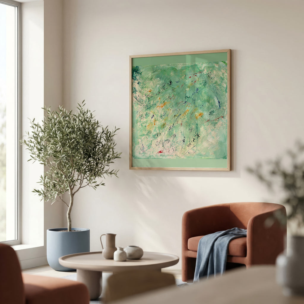 Sonia Tondkar Mintgrön Stillhet Poster – inramad 4