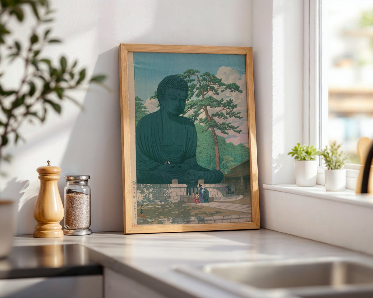 Hasui Kawase The Great Buddha Kamakura 1930 Poster – i rum 3