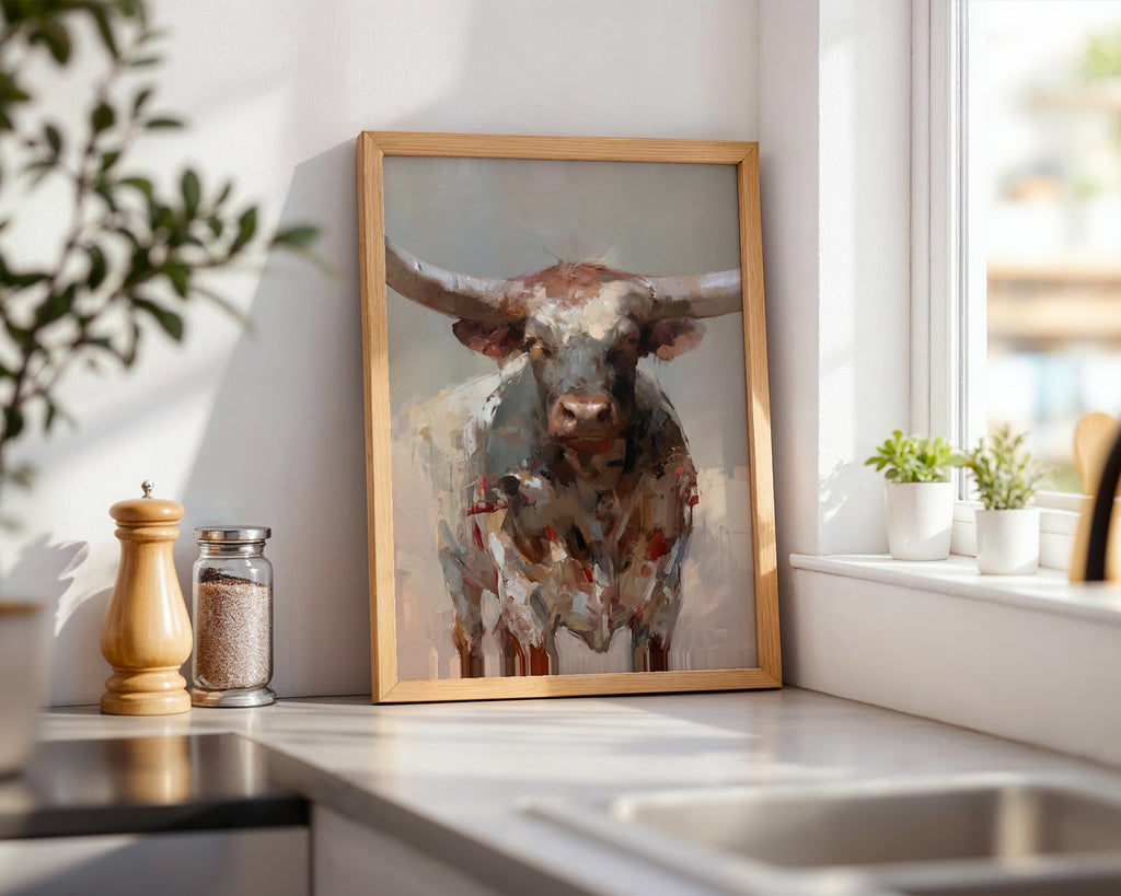 Longhorn Portrait Poster – i rum 3