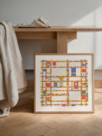 Piet Mondrian City Boogie Poster – i rum 1