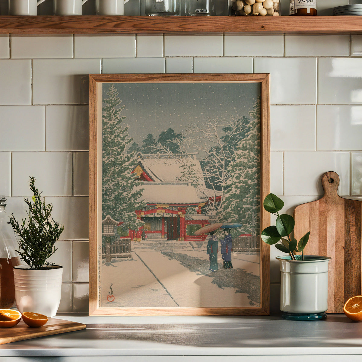 Hasui Kawase Snow at Hie Shrine 1931 Poster – i rum 4