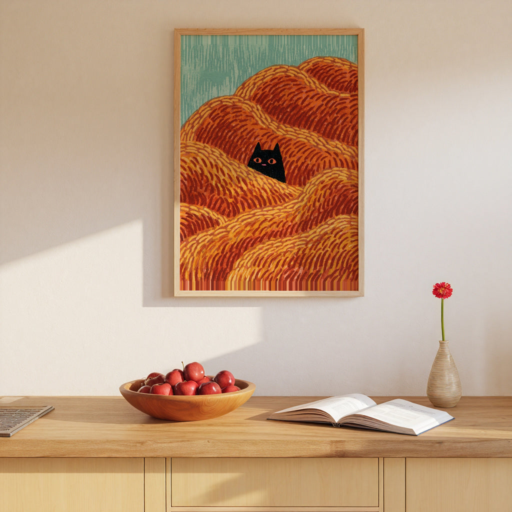 Hidden Cat Dunes Poster – i rum 4