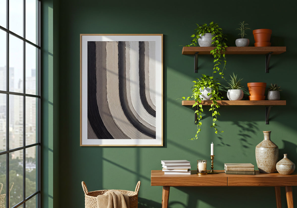Charcoal Cascade Poster – i rum 5