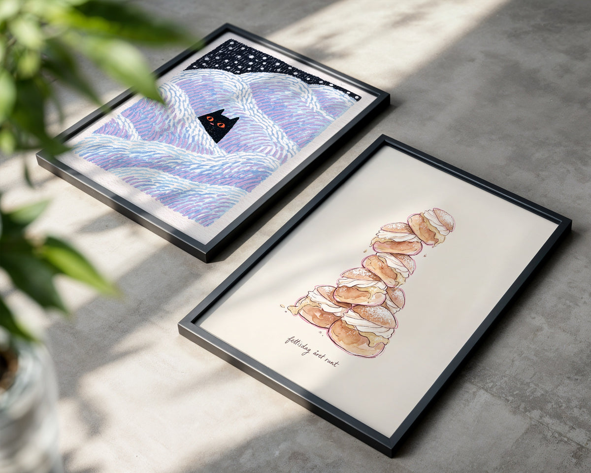 Fettisdag Året Runt Poster – två posters i rum 1