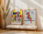 Wassily Kandinsky Bird on a Line Poster – två posters i rum 1