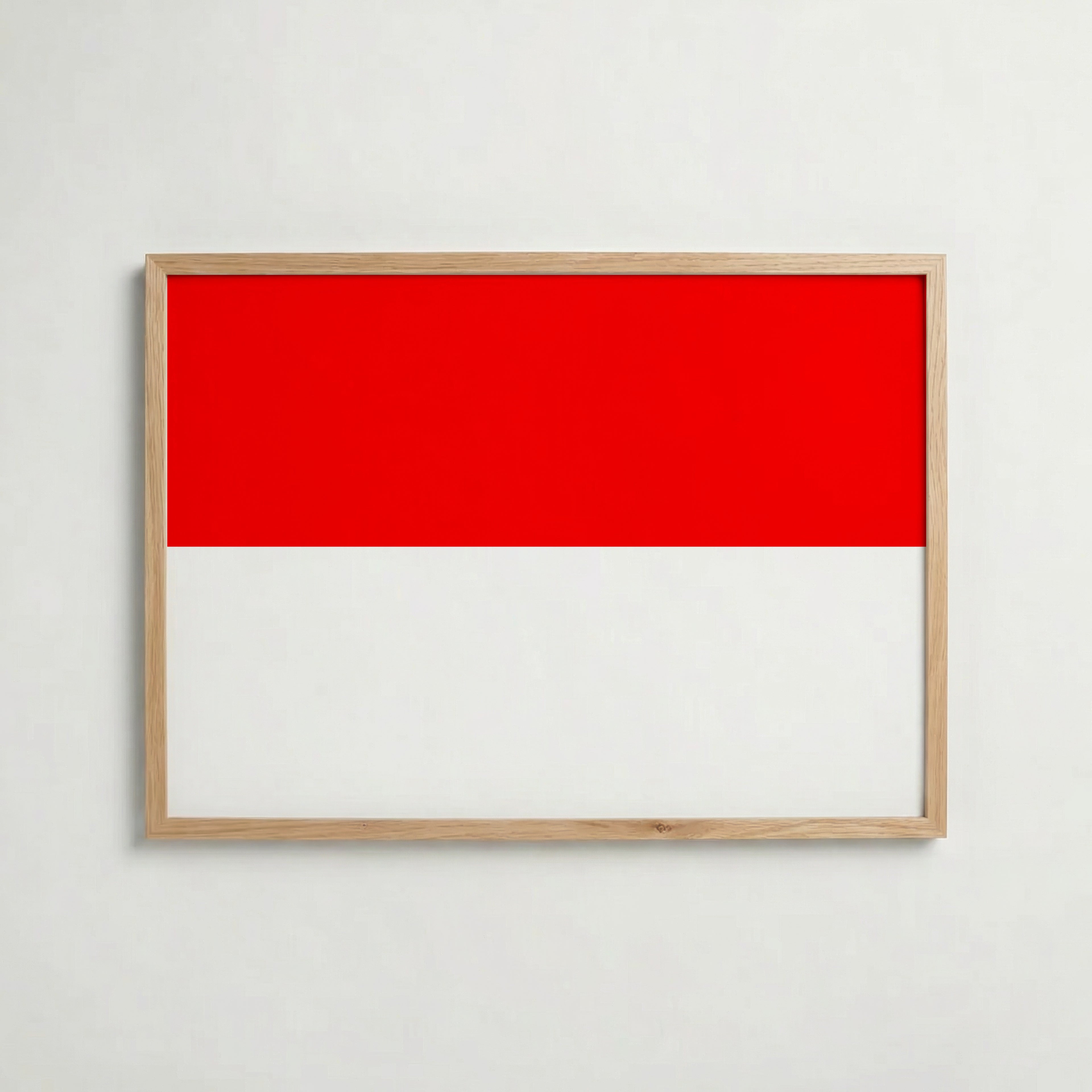 Indonesia National Flag Poster i ekram – inramad konsttryck för stilren inredning hos Bozetto