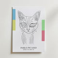 Picasso Abstract Cat Portrait – stilfullt konsttryck från Bozetto, tryckt på matt finpapper