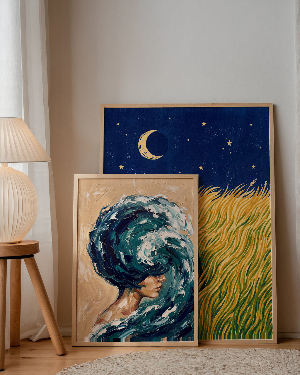 Brushed Silence Poster – två posters i rum 2