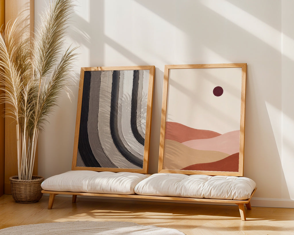 Desert Dawn Poster – två posters i rum 2