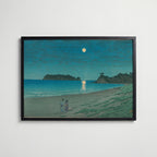 Hasui Kawase Shichirigahama in Sagami Province 1930 Poster – svart ram
