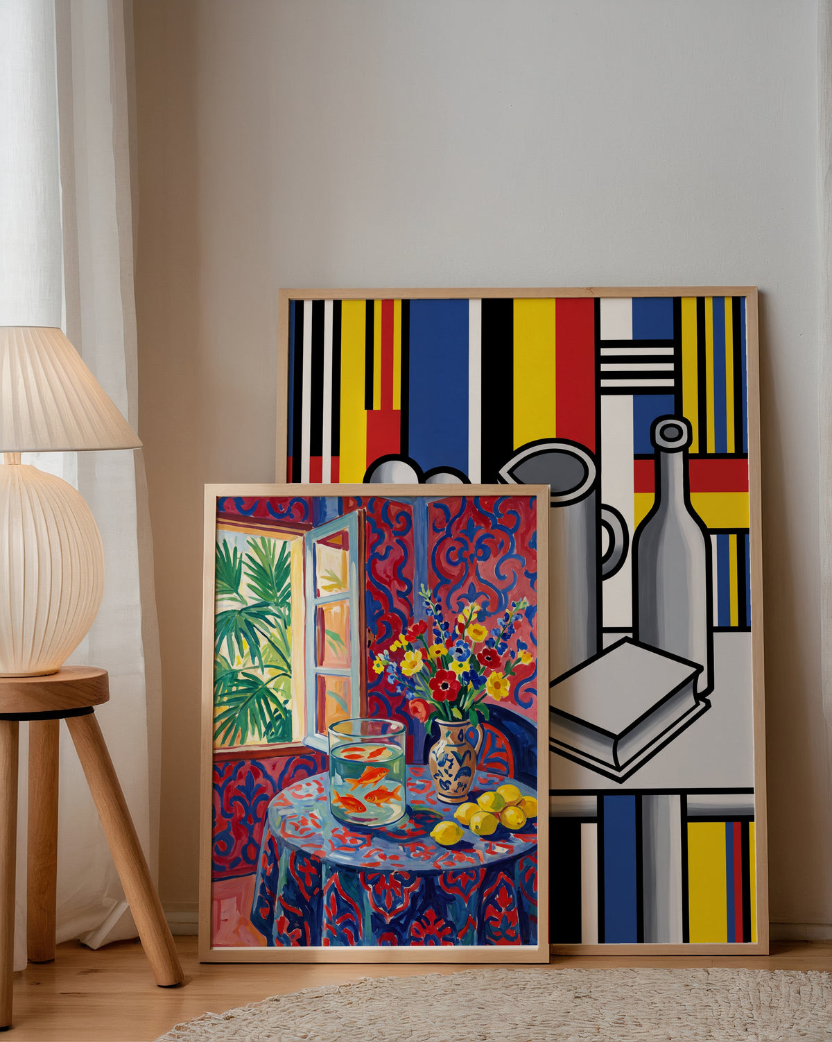 Henri Matisse Interior with Goldfish Poster – två posters i rum 2