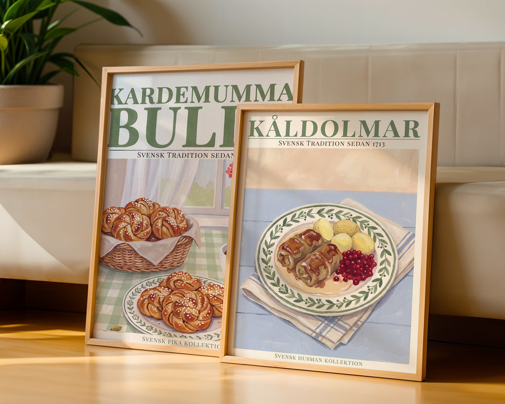Kåldolmar Poster – två posters i rum 3