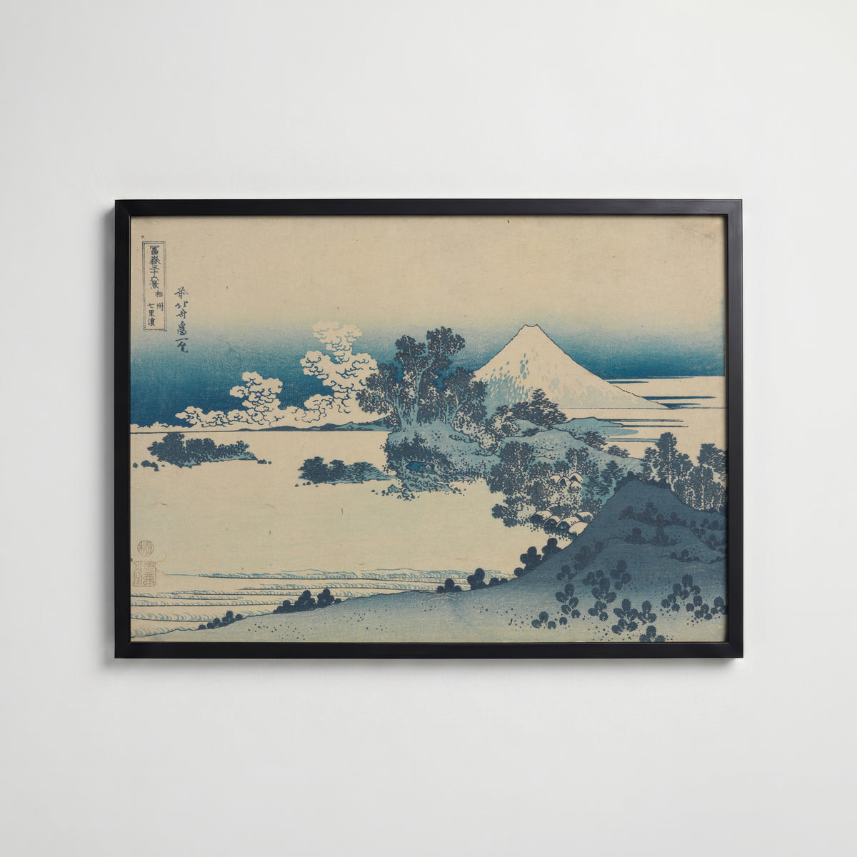 Katsushika Hokusai Shichiri Beach in Sagami Province 1831 Poster – svart ram