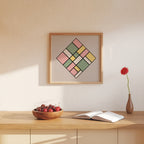 Piet Mondrian Pastel Lozenge Poster – i rum 5
