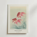 Two Veil Goldfish Ohara Koson – stilfullt konsttryck från Bozetto, tryckt på matt finpapper