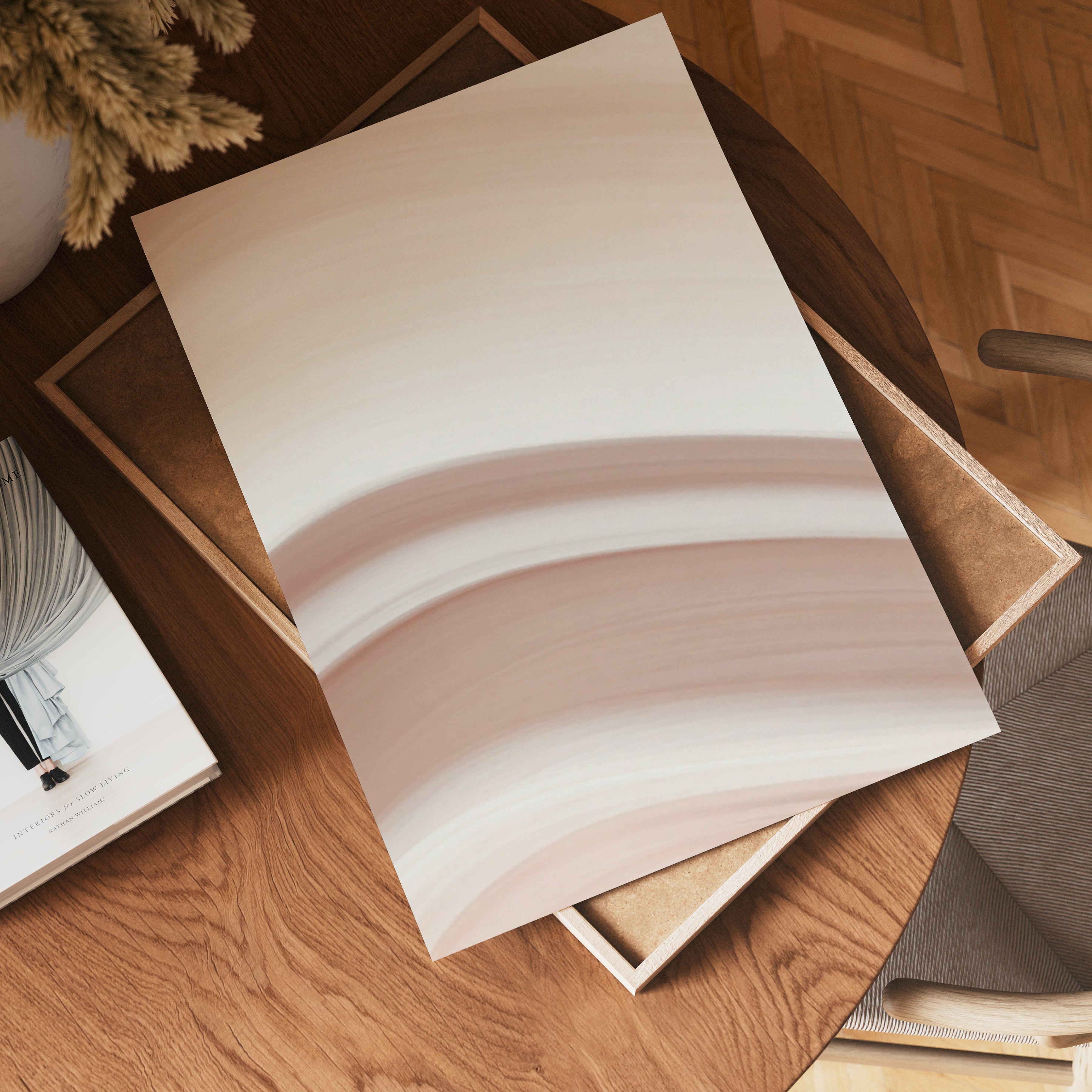 Abstract White poster visad rakt fram – Bozetto affisch i hög tryckkvalitet i hög tryckkvalitet
