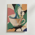Abstract Melting Coffee – stilfullt konsttryck från Bozetto, tryckt på matt finpapper