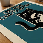 Oh For Cod's Sake Poster – närbild på papper