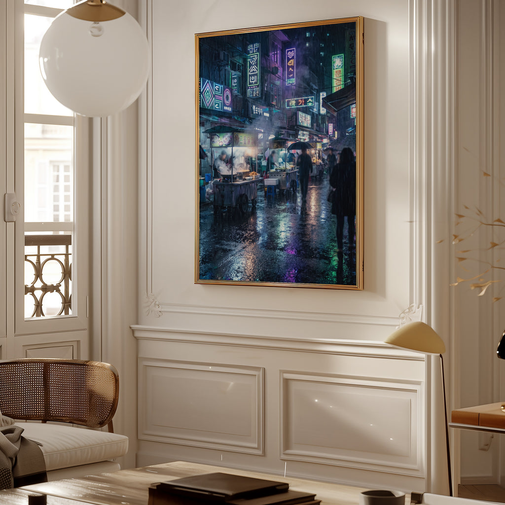 Neon Night Market Poster – i rum 1