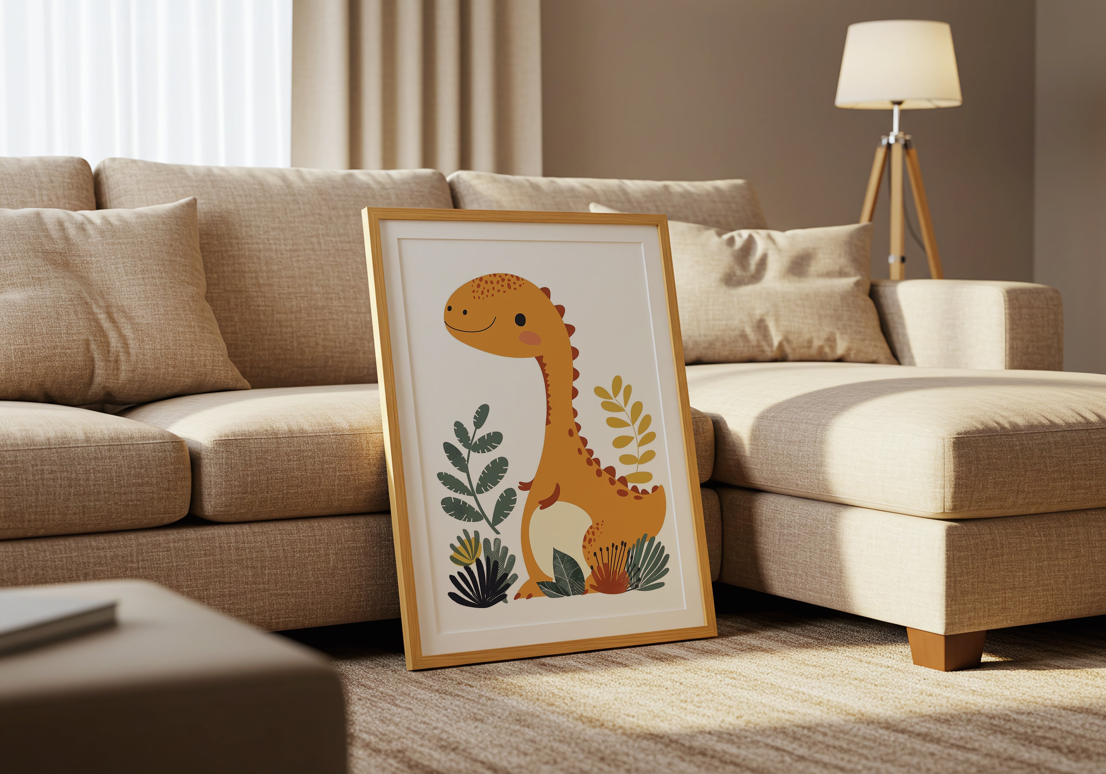 Dino Jungle – affisch med snyggt motiv, köp enkelt hos Bozetto i flera storlekar