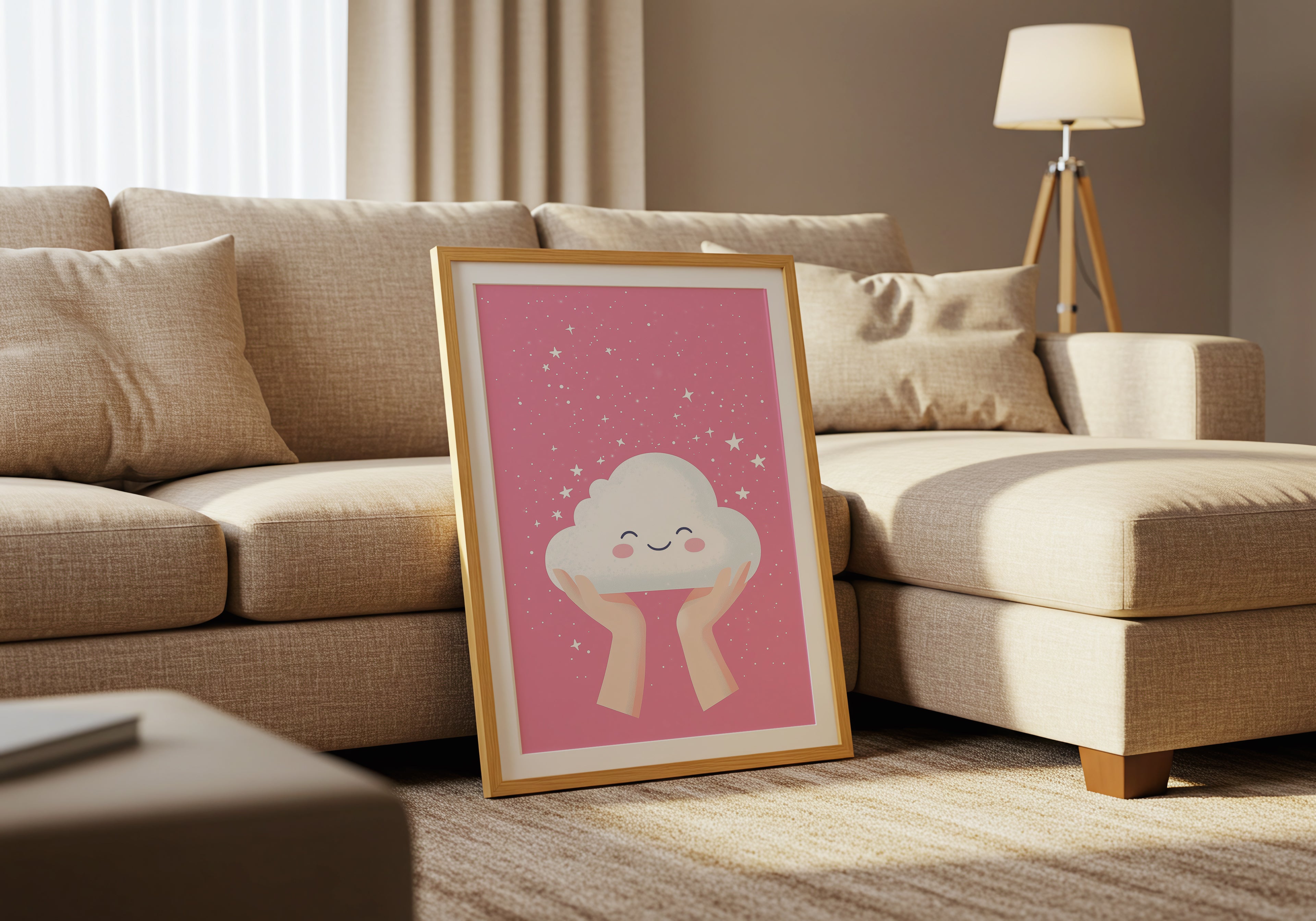Dreamy Cloud poster visad rakt fram – Bozetto affisch i hög tryckkvalitet i hög tryckkvalitet