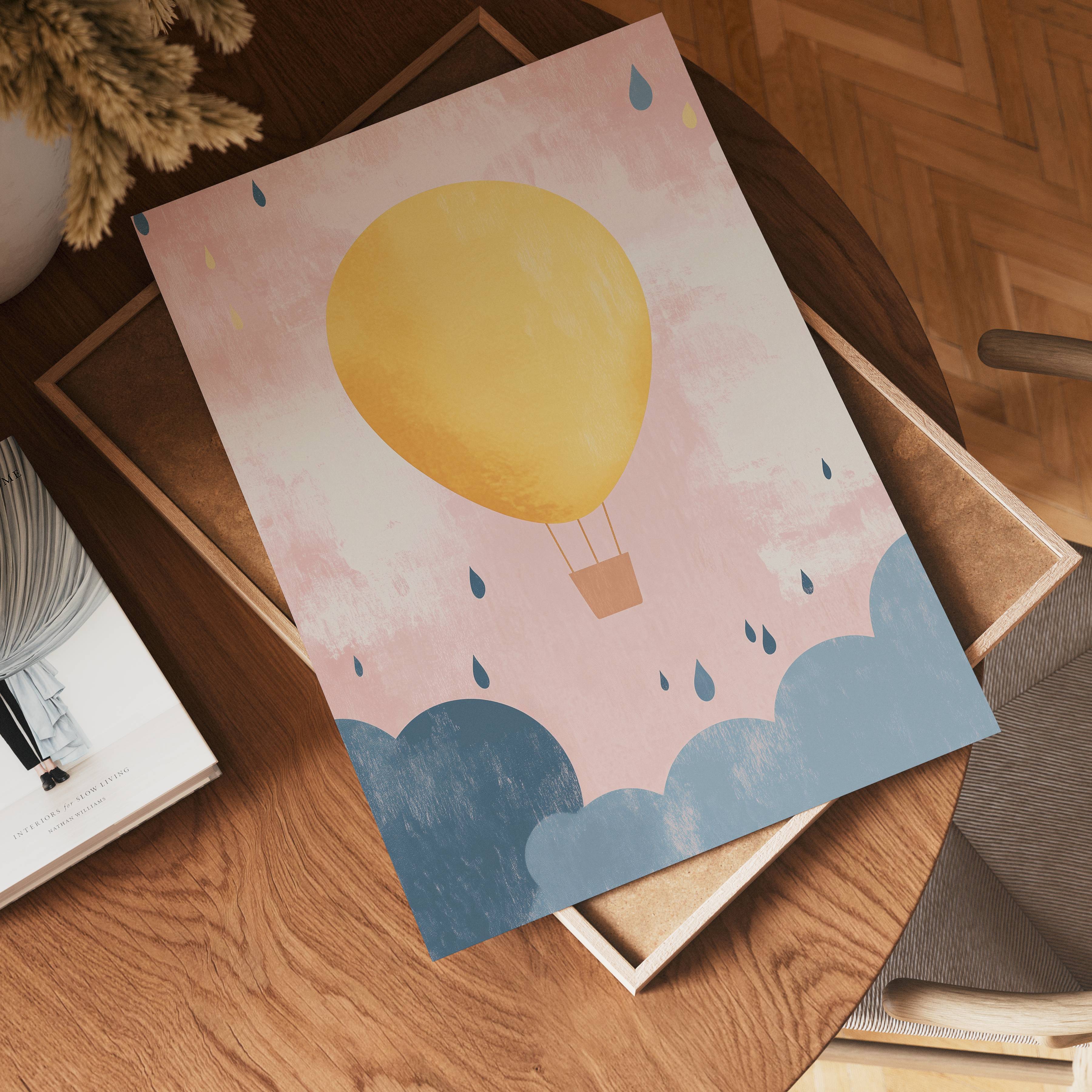 Dreamy Balloon – affisch med snyggt motiv, köp enkelt hos Bozetto i flera storlekar