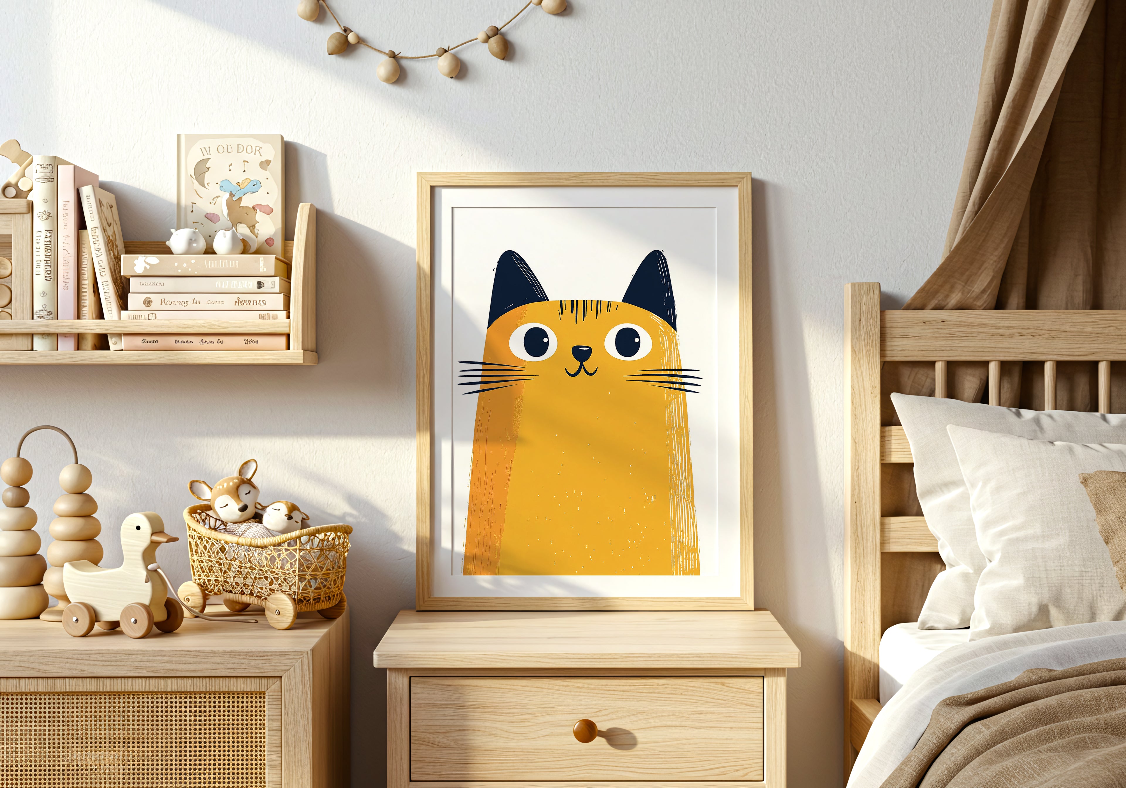 Cat Friend poster visad rakt fram – Bozetto affisch i hög tryckkvalitet i hög tryckkvalitet