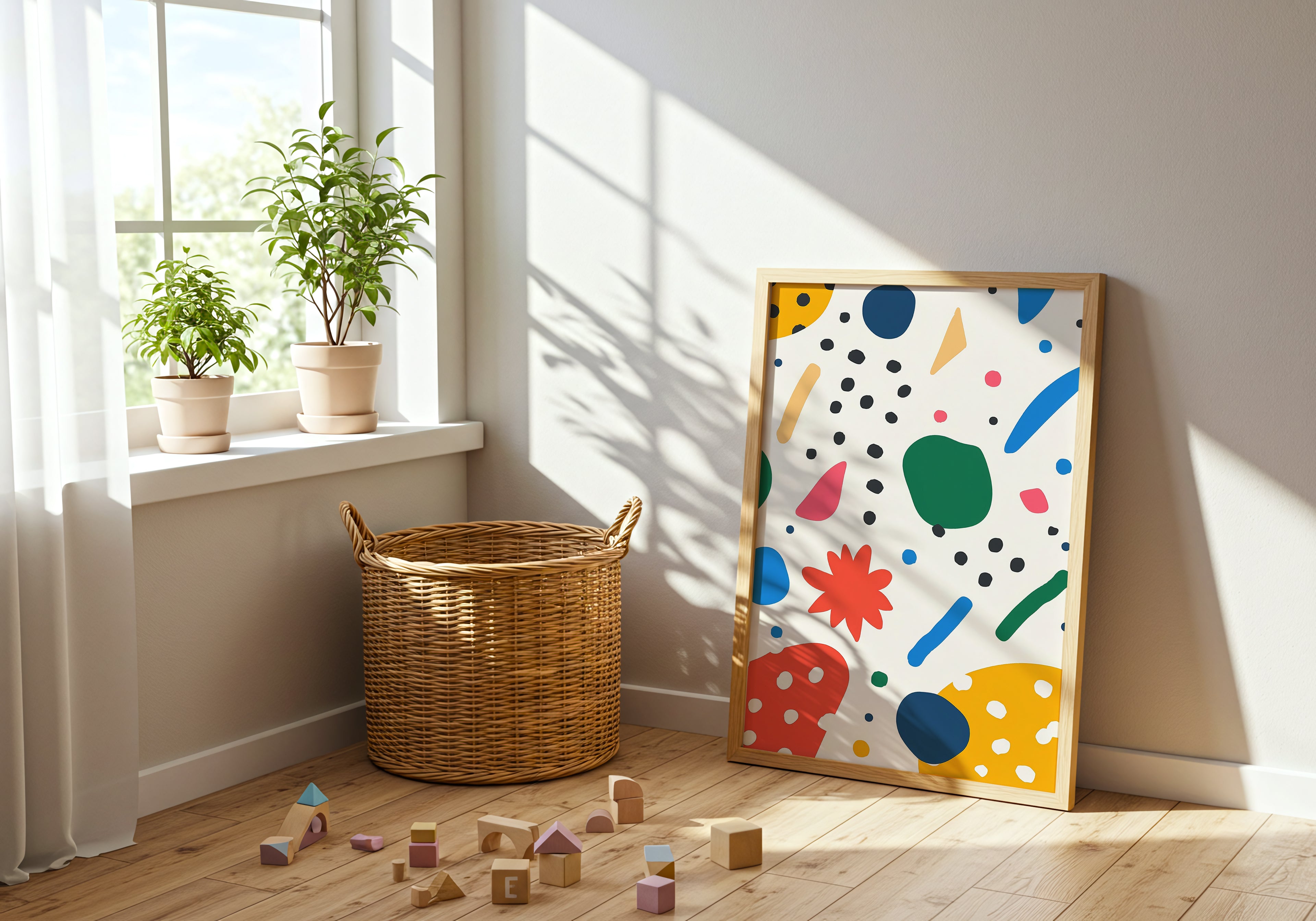 Abstract Joy poster visad rakt fram – Bozetto affisch i hög tryckkvalitet i hög tryckkvalitet