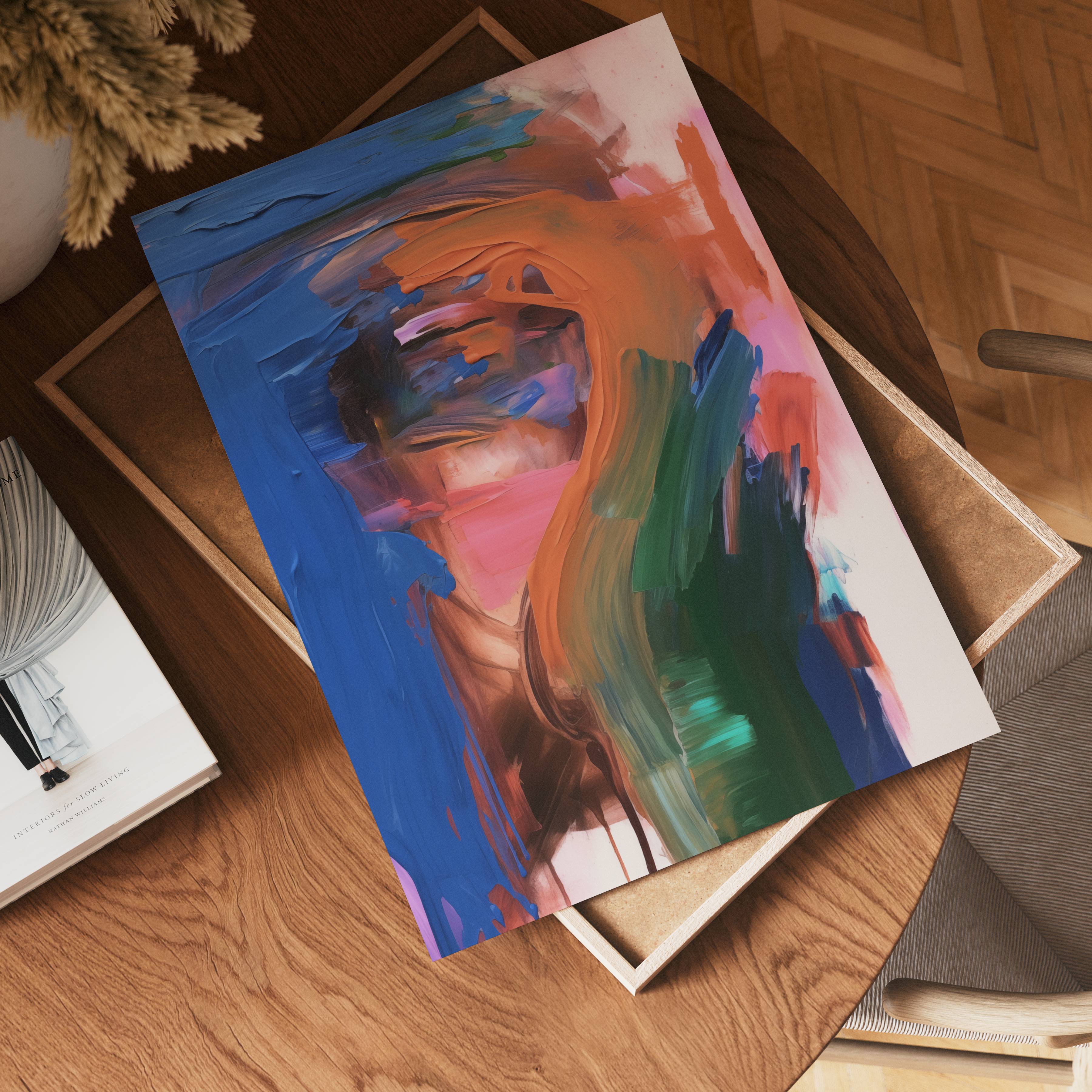 Abstract Fluent flow poster visad rakt fram – Bozetto affisch i hög tryckkvalitet