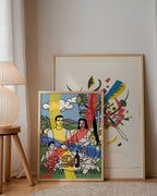 Fernand Leger Country Picnic Poster – två posters i rum 3