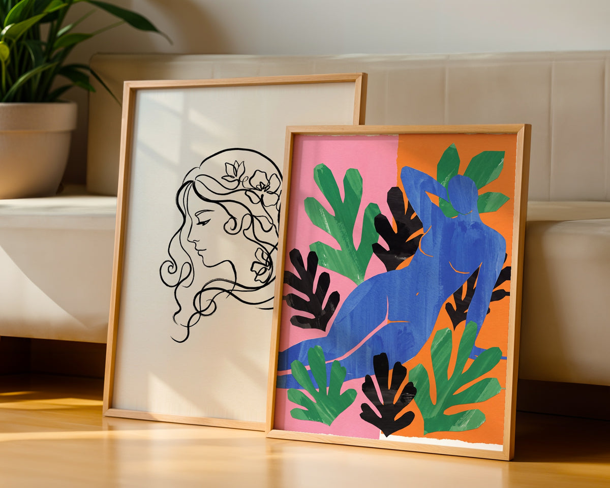 Henri Matisse Woman among Leaves Poster – två posters i rum 3
