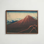 Katsushika Hokusai Thunderstorm Beneath the Summit 1831 Poster – valnötsram