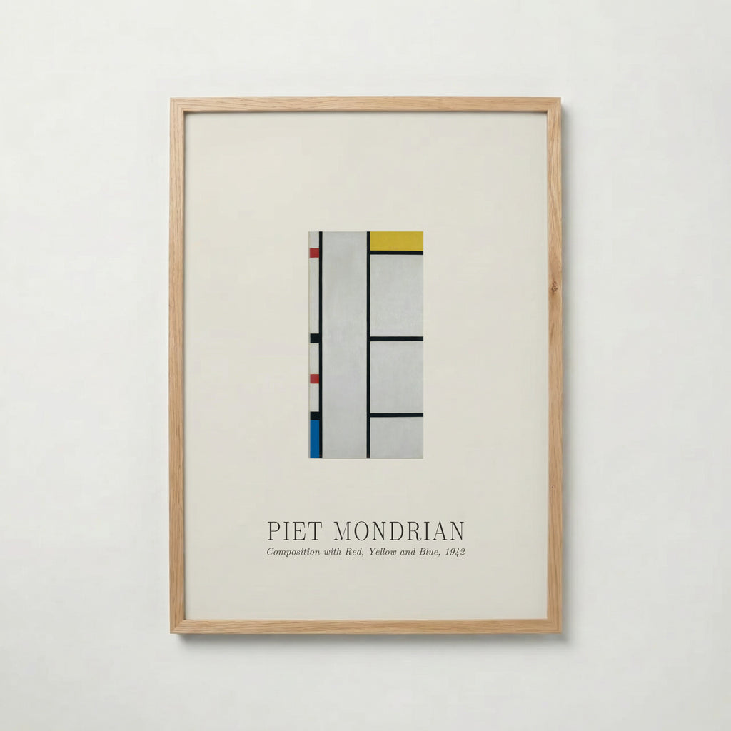 Piet Mondrian Composition with Red Yellow and Blue 1942 Poster – ekram